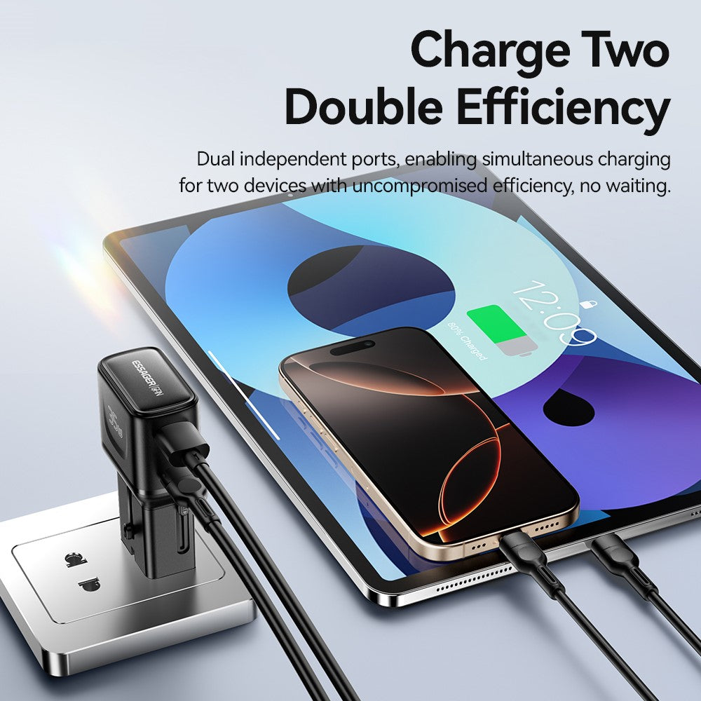 ESSAGER G535 35W Travel Charger CN / US + EU + UK + AUS Plug GaN Phone Power Adapter