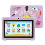 Q88 7 Inch Android 10.0 Educational Tablet for Kids with Anti Drop Case and Rotatable Kickstand,  1+16G Storage