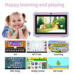 Q88 7 Inch Android 10.0 Educational Tablet for Kids with Anti Drop Case and Rotatable Kickstand,  1+16G Storage