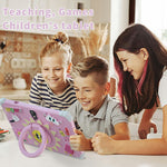 Q88 7 Inch Android 10.0 Educational Tablet for Kids with Anti Drop Case and Rotatable Kickstand,  1+16G Storage
