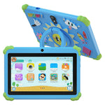 Q88 7 Inch Android 10.0 Educational Tablet for Kids with Anti Drop Case and Rotatable Kickstand,  1+16G Storage