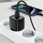 ACEFAST A116 GaN-oplader PD 35W til flere enheder  Dobbeltport USB C og A med LED-display Hurtigopladningsadapter