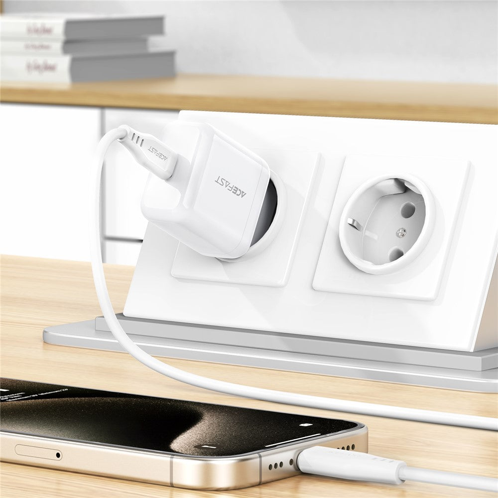ACEFAST A130 PD 20W USB-C Charger Single Port Travel Home Fast Charging Adapter