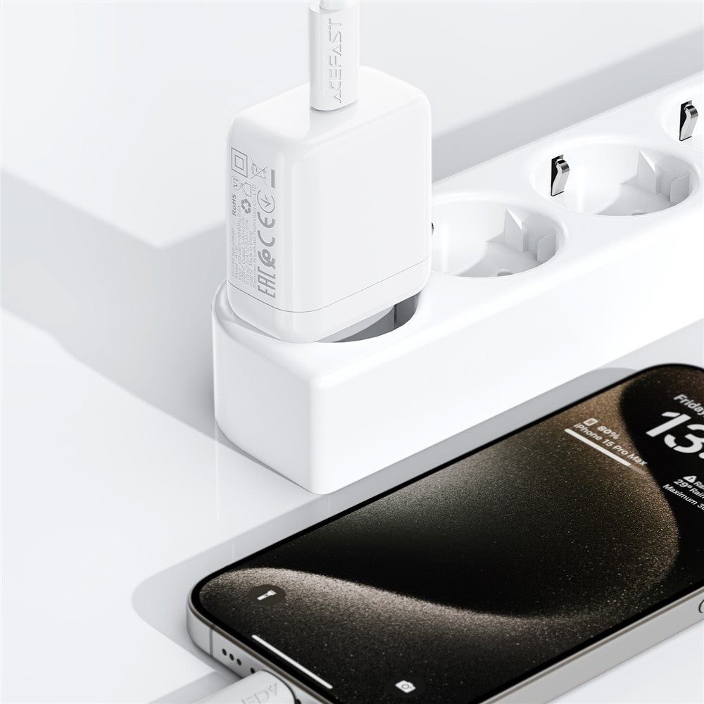 ACEFAST A130 PD 20W USB-C Charger Single Port Travel Home Fast Charging Adapter