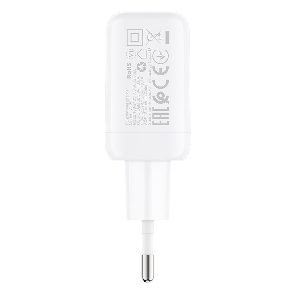 ACEFAST A130 PD 20W USB-C Charger Single Port Travel Home Fast Charging Adapter