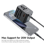 MCDODO CP-3260 MDD G5 Series 25W Dual Type-C + USB-A Universal Travel Charging Adapter Charger with USB-C to USB-C Cable