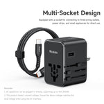 MCDODO CP-3270 MDD G5 Series 45W 3 USB-C + 2 USB-A Universal Travel Power Adapter Charger with USB-C to USB-C Cable
