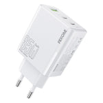 WEKOME WP-U66 PD 65W GaN Oplader USB-A + Dobbelte Type-C Porte Hurtig Opladningsadapter