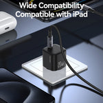 USAMS CC260 20W GaN Fast Charger Mini Power Adapter Type-C Port for Quick Charging