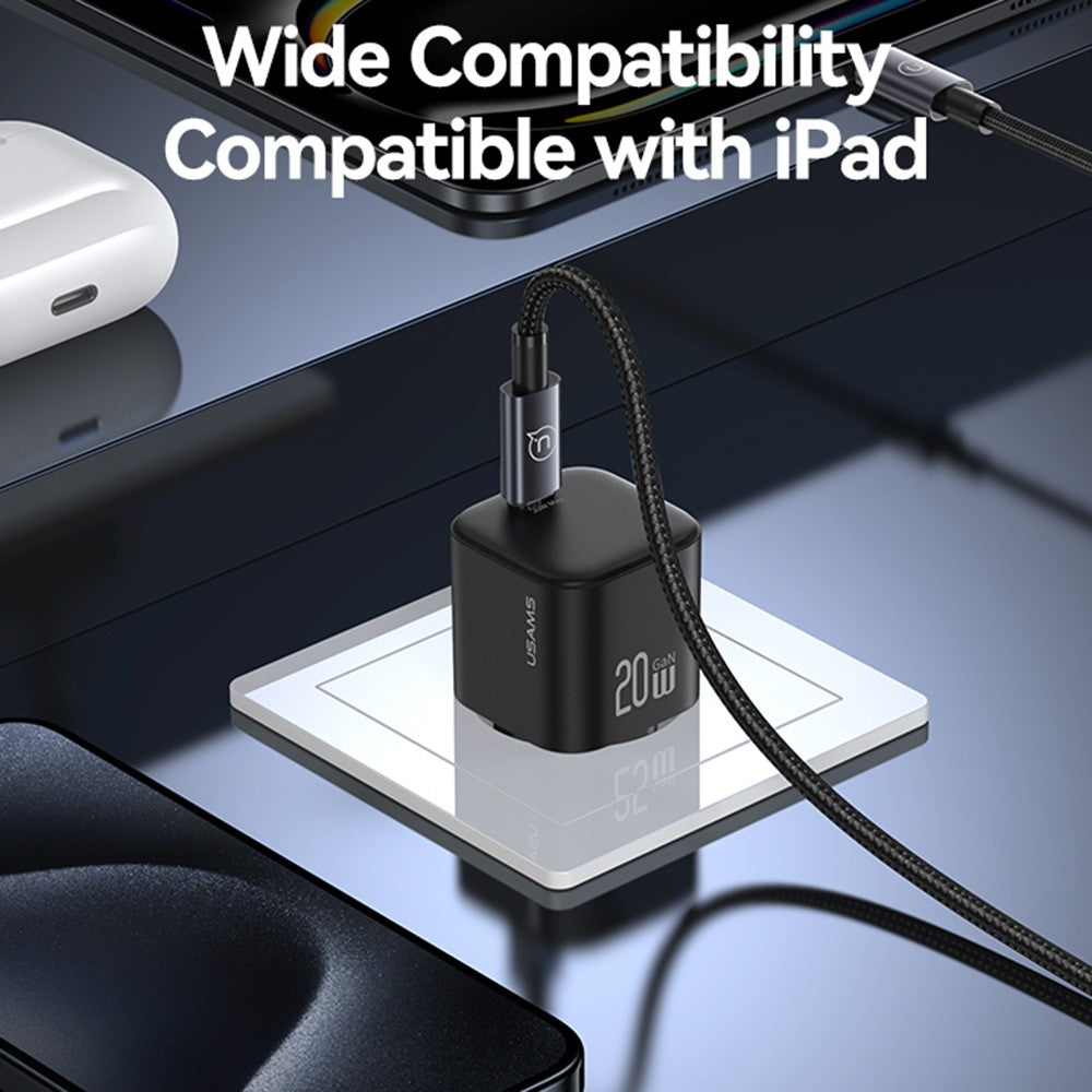 USAMS CC260 20W GaN Fast Charger Mini Power Adapter Type-C Port for Quick Charging