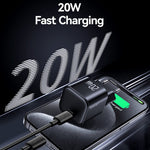 USAMS CC260 20W GaN Fast Charger Mini Power Adapter Type-C Port for Quick Charging