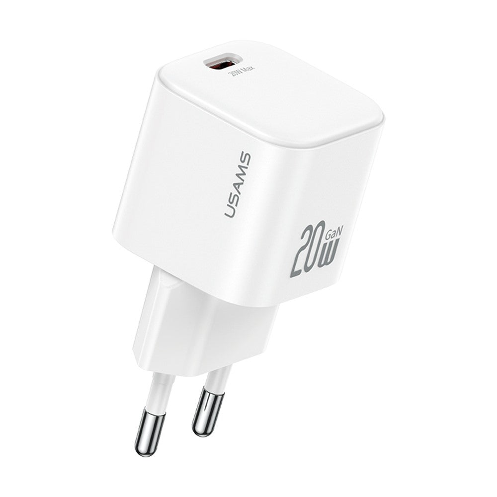 USAMS CC260 20W GaN Fast Charger Mini Power Adapter Type-C Port for Quick Charging