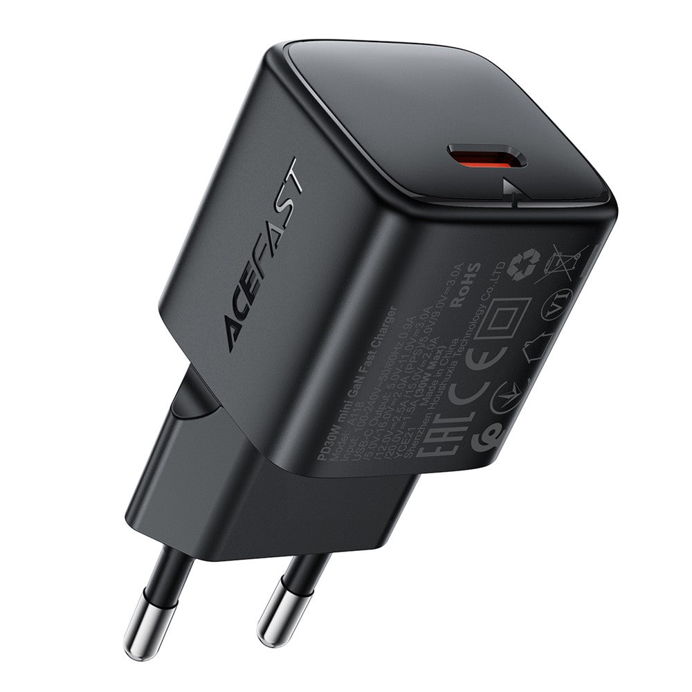ACEFAST A118 PD 30W USB-C Fast Charger Mini GaN Power Adapter Charging Block