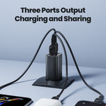 TOOCKI TCT65 65W Wall Charger 2C1A Fast Charging Multi Port USB C Power Adapter