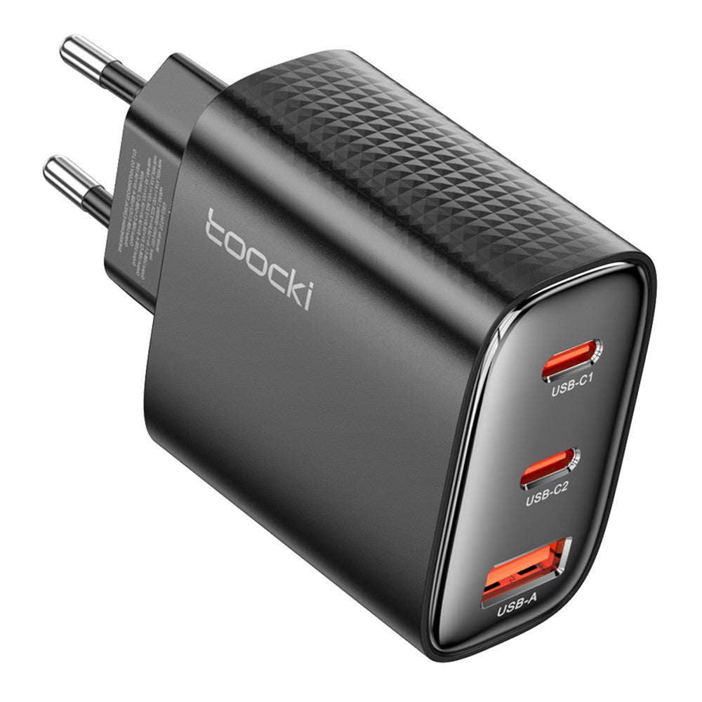 TOOCKI TCT40 40W Vægoplader 2C1A Hurtigopladning Multi-Port USB Strømadapter