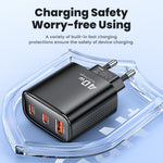 TOOCKI TCT40 40W Wall Charger 2C1A Fast Charging Multi-Port USB Power Adapter