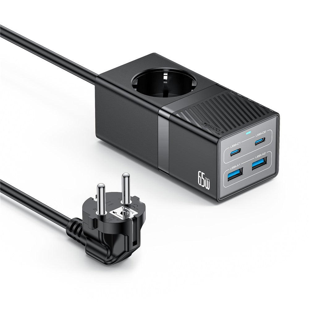 YESIDO MC36 GaN USB-C USB-A Charging Station 65W Fast Charging Power Strip