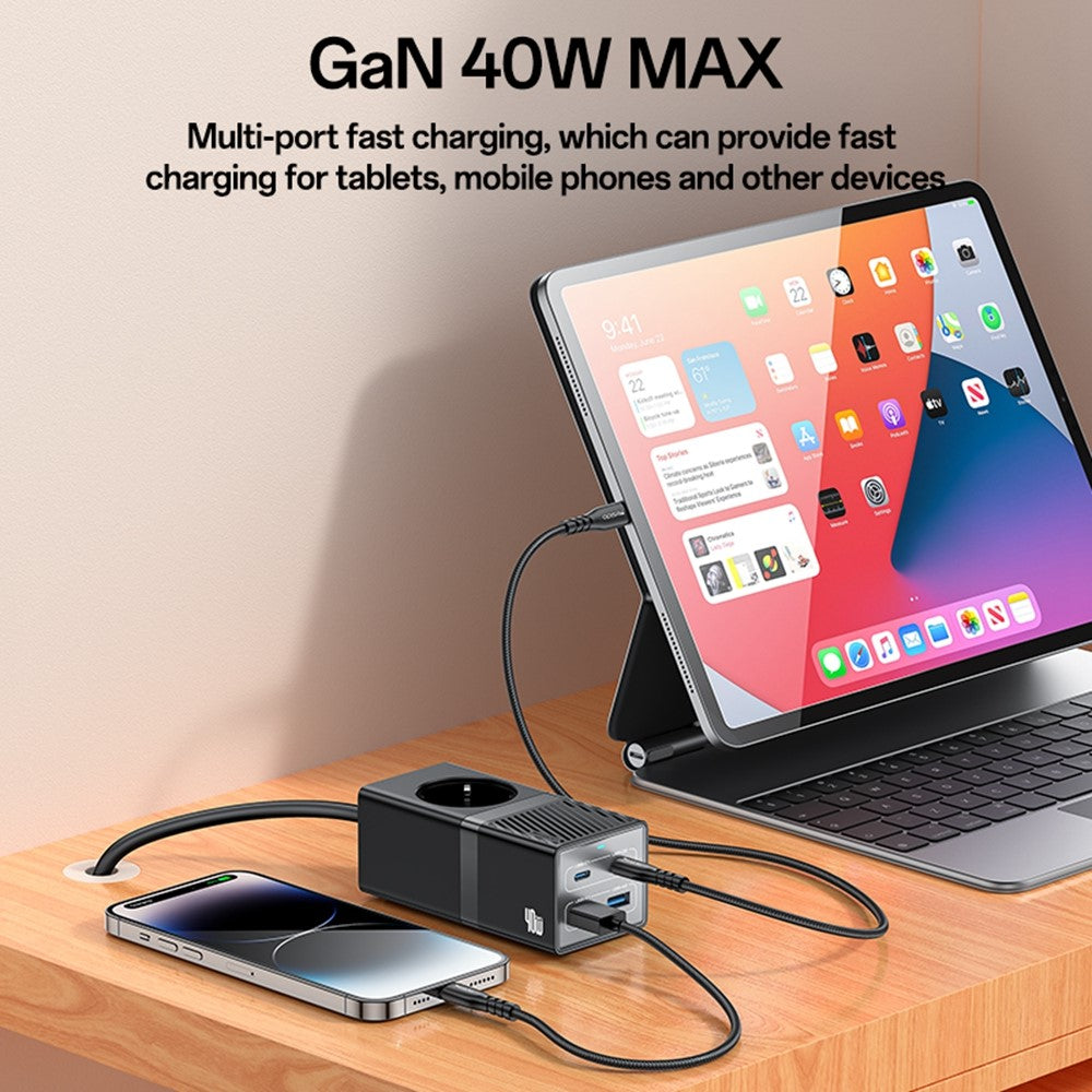 YESIDO MC35 40W GaN Power Strip USB-C USB-A Desktop Fast Charging Station