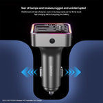 XUNDD XDCC-002 Car FM Transmitter PD 30W Type-C Dual USB Ports Charger Hands-Free Calling Adapter
