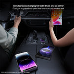XUNDD XDCC-002 Car FM Transmitter PD 30W Type-C Dual USB Ports Charger Hands-Free Calling Adapter
