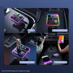 XUNDD XDCC-002 Car FM Transmitter PD 30W Type-C Dual USB Ports Charger Hands-Free Calling Adapter