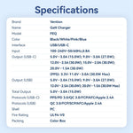 VENTION FEQ-serien GaN-oplader USB A + USB C dobbeltporte 30W hurtigopladningsadapter, EU-stik