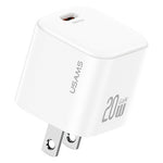 USAMS CC267 20W GaN Mini Fast Charger Single Type-C Port Power Adapter, US Plug