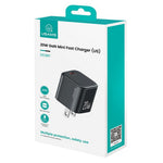 USAMS CC267 20W GaN Mini Hurtigoplader Enkelt Type-C Port Strømadapter, US Stik
