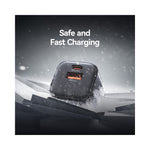 USAMS CC270 30W GaN Mini Dual Port Fast Charger USB-A + Type-C Power Adapter, US Plug