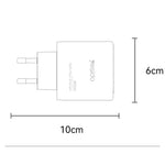 YESIDO YC144 EU Plug 65W GaN Charger 2 USB C + 1 USB A Fast Charging Adapter Multi-Protocol Compatible