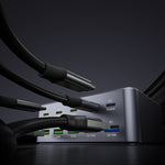 HW33 Multi-Port PD 100W Hurtigopladningsblok USB-C Opladningsstation til Telefoner/Bærbare Computere Rejse/Kontor