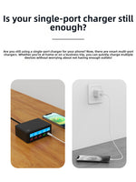 65W USB Charger LCD Display PD 20W QC3.0 Fast Charging Multi-Port Power Adapter for iPhone / iPad / MacBook