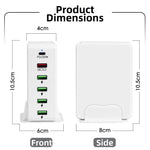 818PD USB-oplader PD20W / QC3.0 Multiport-hurtigopladningsadapter til smartphone / tablet / høretelefoner