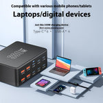 HW66 330W GaN Multi-Port Charger Digital Display PD Fast Charging Station for Phones/Tablets