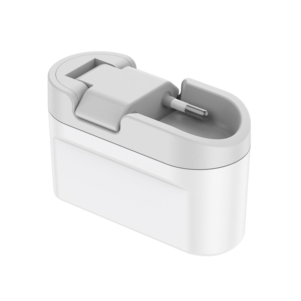 BUDI AC326TQEW 40W Travel Charger Folding 2 USB QC + 2 USB-C PD Wall Charger Multi Port Wall Charger, EU Plug