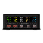868H USB Charger Station Multi Port Desktop PD 160W Fast Charging Hub Wall Block with LCD Display