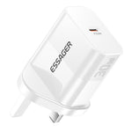 ESSAGER ABS PD 30W Vægoplader USB-C Hurtigopladning Mobiltelefonadapter Sikker Effektiv Oplader