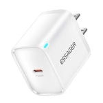 ESSAGER Max 30W USB-C Hurtigoplader PRO Chip Teknologi Strømadapter Mini Rejseopladningsstik