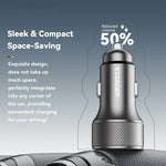 ESSAGER PD 45W Biloplader i aluminiumslegering USB-A / Type-C Dobbeltport PD3.0 / QC3.0 Hurtigopladningsadapter