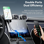 ESSAGER PD 36W Aluminum Alloy Fast Charging Car Charger Dual QC3.0 Digital Display Power Adapter