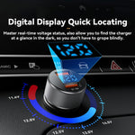 ESSAGER PD 36W Aluminum Alloy Fast Charging Car Charger Dual QC3.0 Digital Display Power Adapter
