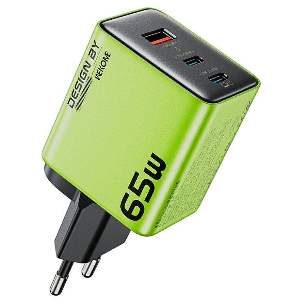 WEKOME WP-U45 65W GaN-oplader hurtigopladende strømadapter med flere porte