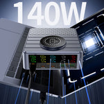 WLX-F2 260W QC4.0 GaN stationär snabbladdare 140W PD3.1 trådlös laddningsstation med digital display för bärbar dator och surfplatta