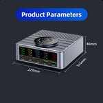 WLX-F2 260W QC4.0 GaN stationär snabbladdare 140W PD3.1 trådlös laddningsstation med digital display för bärbar dator och surfplatta