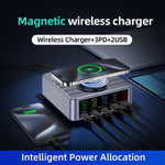 WLX-F2 260W QC4.0 GaN stationär snabbladdare 140W PD3.1 trådlös laddningsstation med digital display för bärbar dator och surfplatta