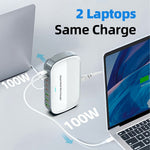 WLX-F8C 200W stationär laddningsstation 8-portars GaN USB-C PD 100W laddningsadapter för bärbara datorer/surfplattor/mobiler snabbladdningshub