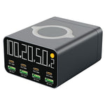 WLX-M1 120W Desktop Charger Adapter with Wireless Charging, 8 Port GaN USB C PD 100W Charging Station