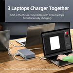 WLX-X6Y 140W Desktop Opladningsstation USB C + USB A 10 porte PD 100W GaN Hurtigopladningshub