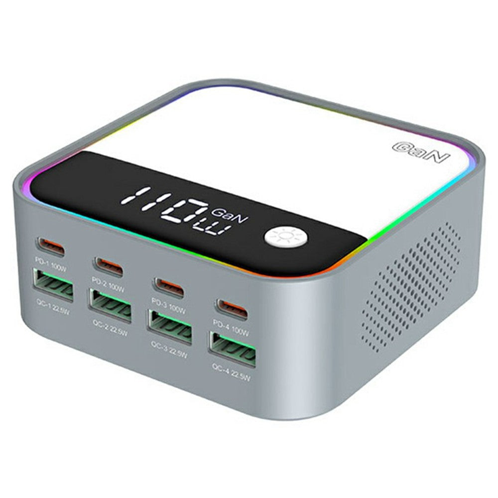 WLX-M8 120W Skrivebordsladestation 8 Porte GaN USB C PD 100W Hurtig Oplader Adapter
