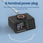 WLX-X9M 9-i-1 110W opladningsstation til skrivebord 45W PD QC USB Type C smart strømadapter med trådløs oplader